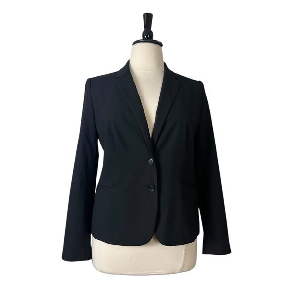 Ann Taylor Black Blazer Slim Notch Lapel 2 Button Pockets Women’s Plus Size 14 - Picture 12 of 13